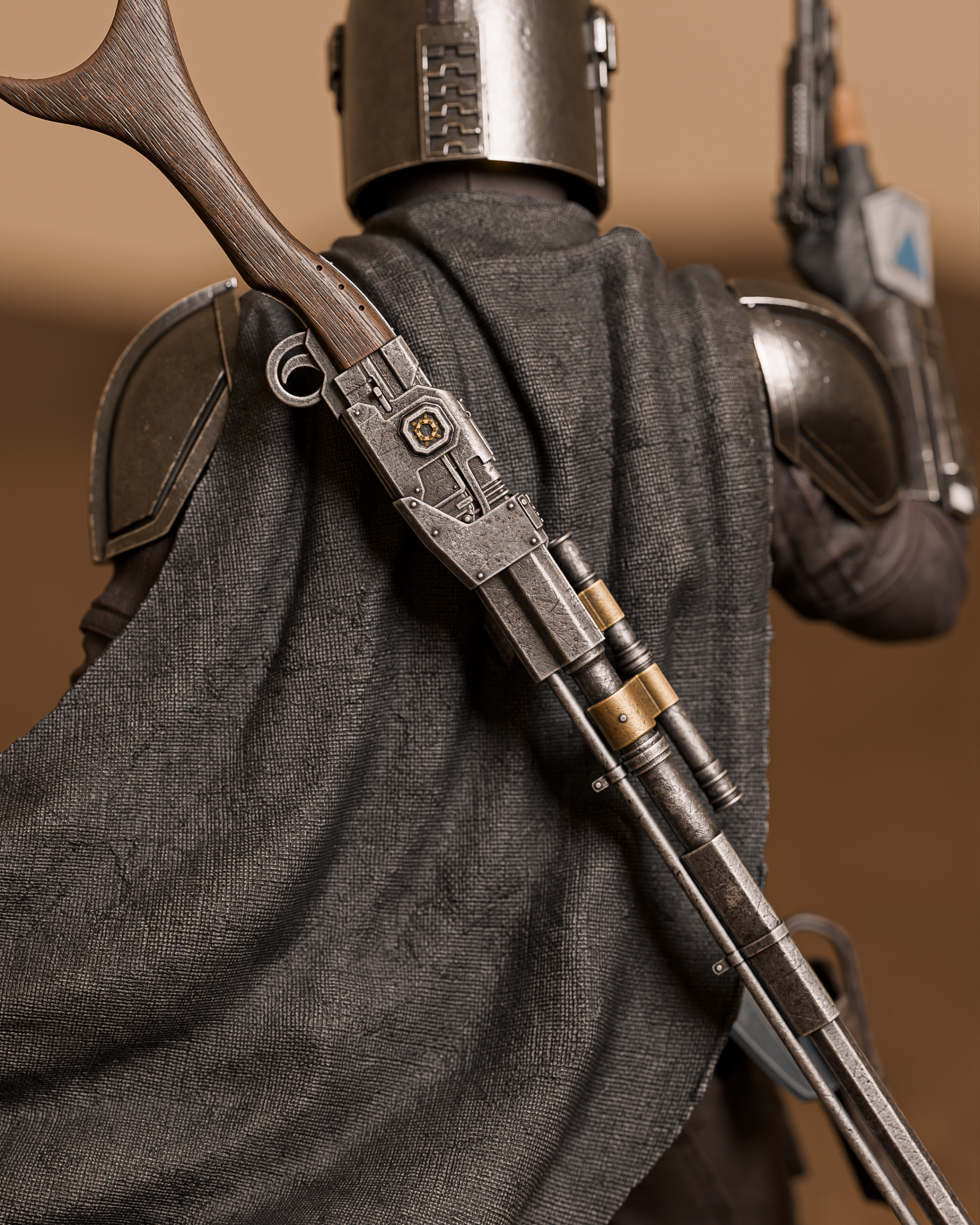 The Mandalorian Movie Figure | Star Wars Statue 1:4 Collectible Centrepiece | Unpainted Kit - Image 7
