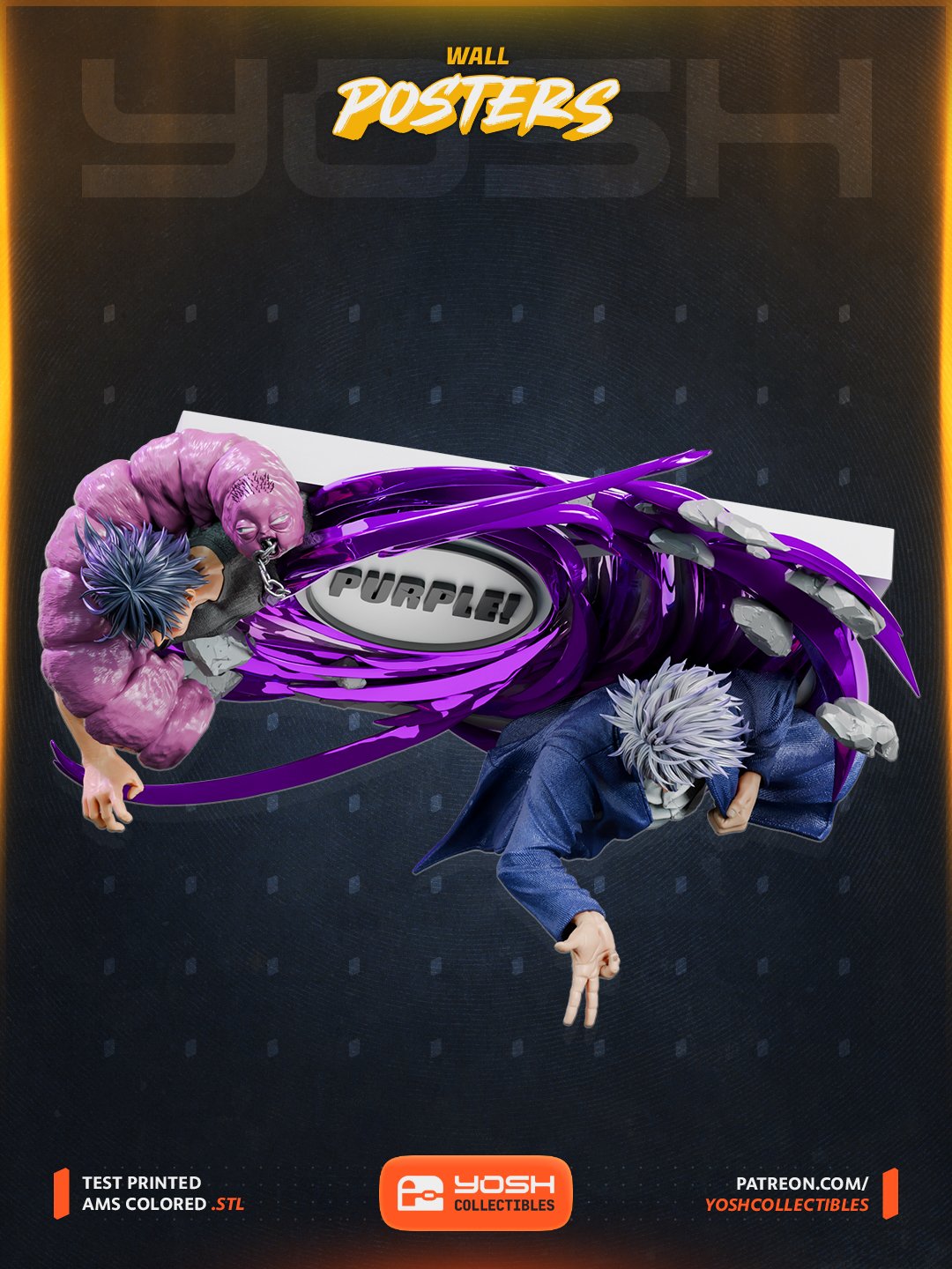 Gojo - Toji JJK Jujutsu Kaisen 1:4 3d poster