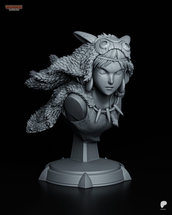 Mononoke Princess Bust Princess Mononoke 1:4 busts