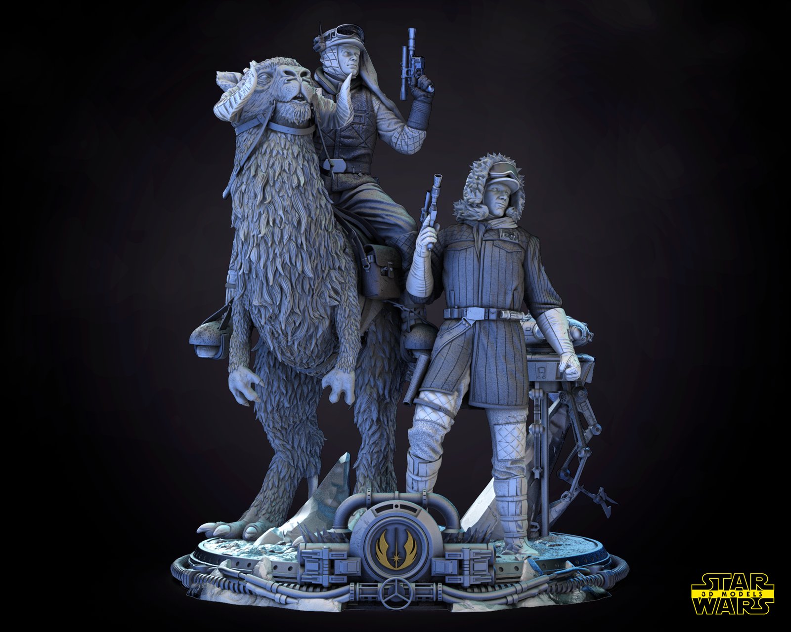 Han Solo and Luke (Hoth) Star Wars 1:4 diorama