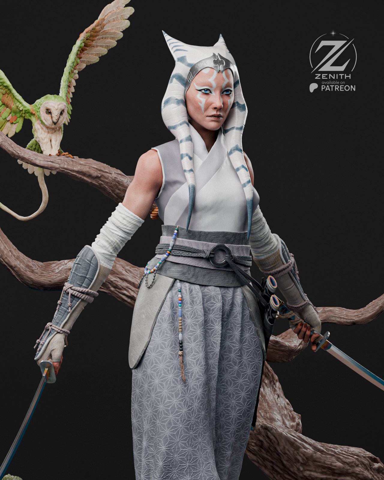 Samurai Ahsoka Star Wars 1:4 figurine
