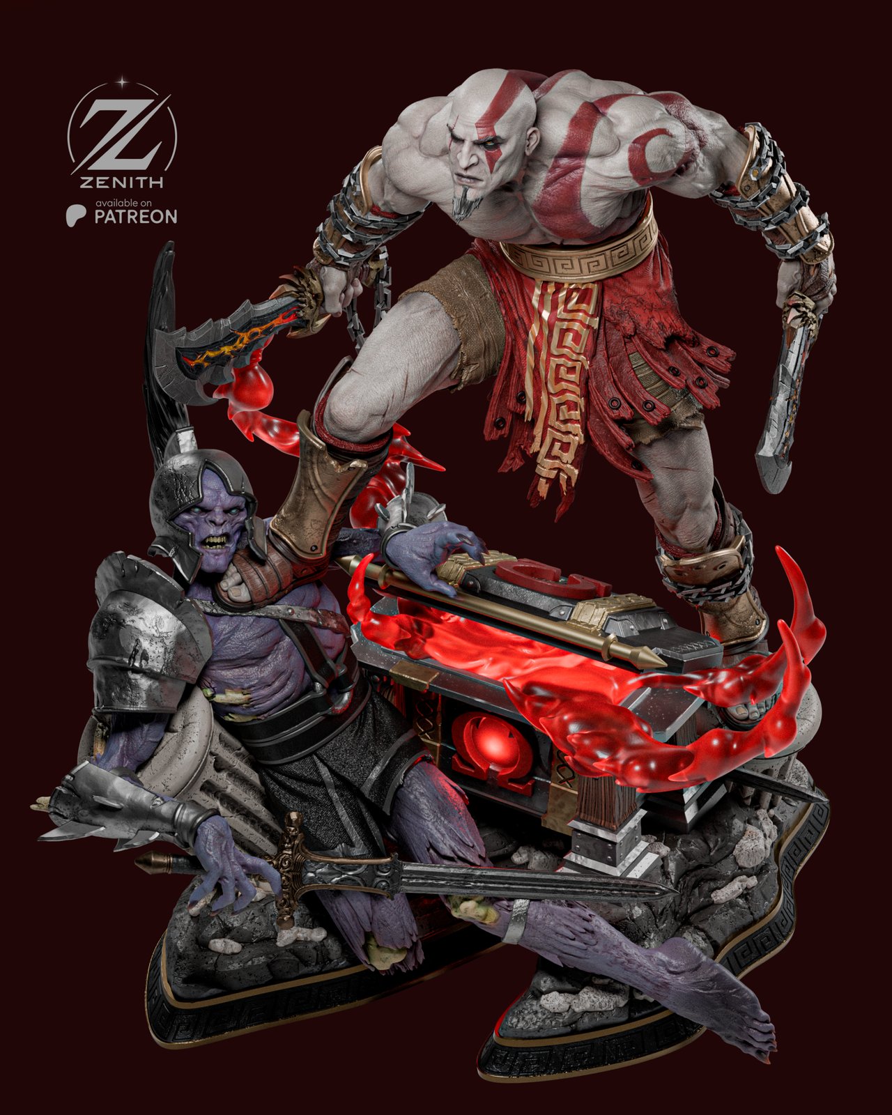 Kratos - Ghost of Sparta God of War 1:4 figurine