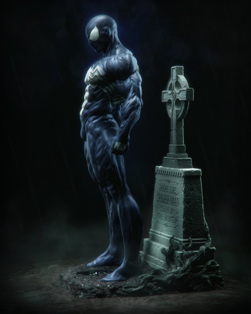 Symbiote Spiderman Spider-Man 1:4 figurine