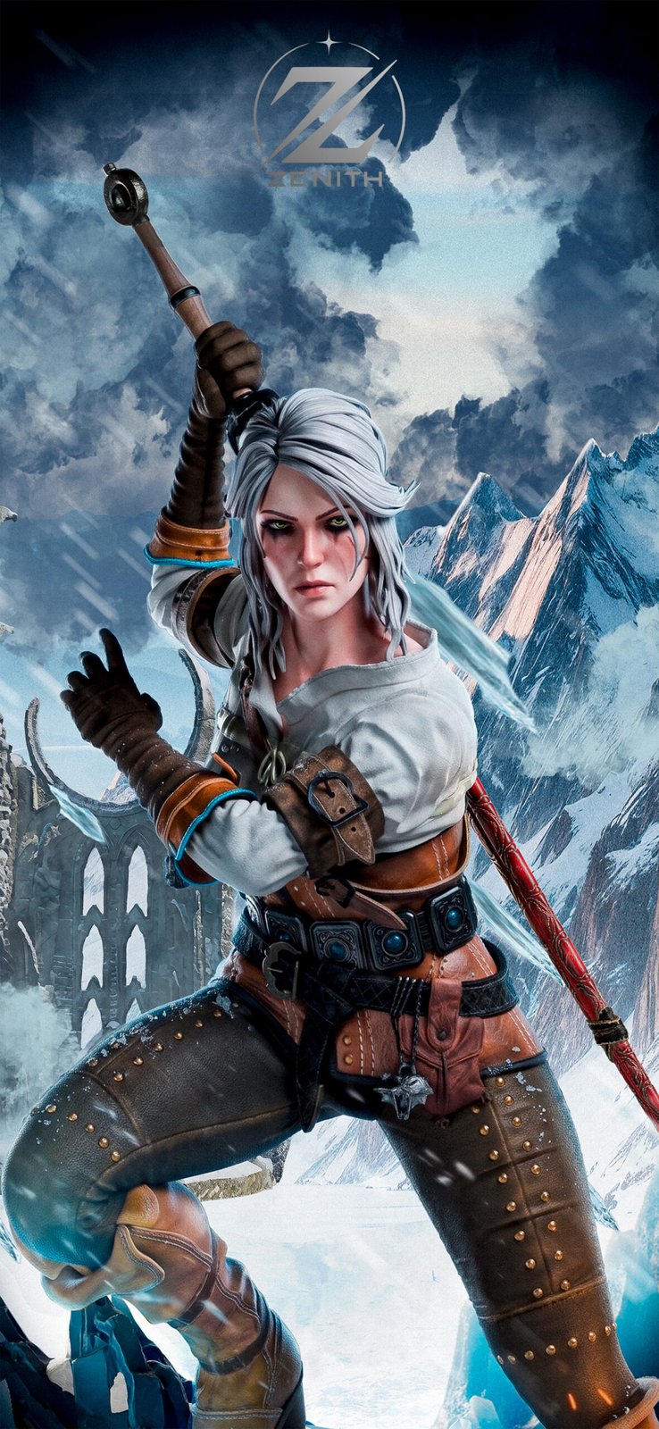ciri The Witcher 1:4 figurine