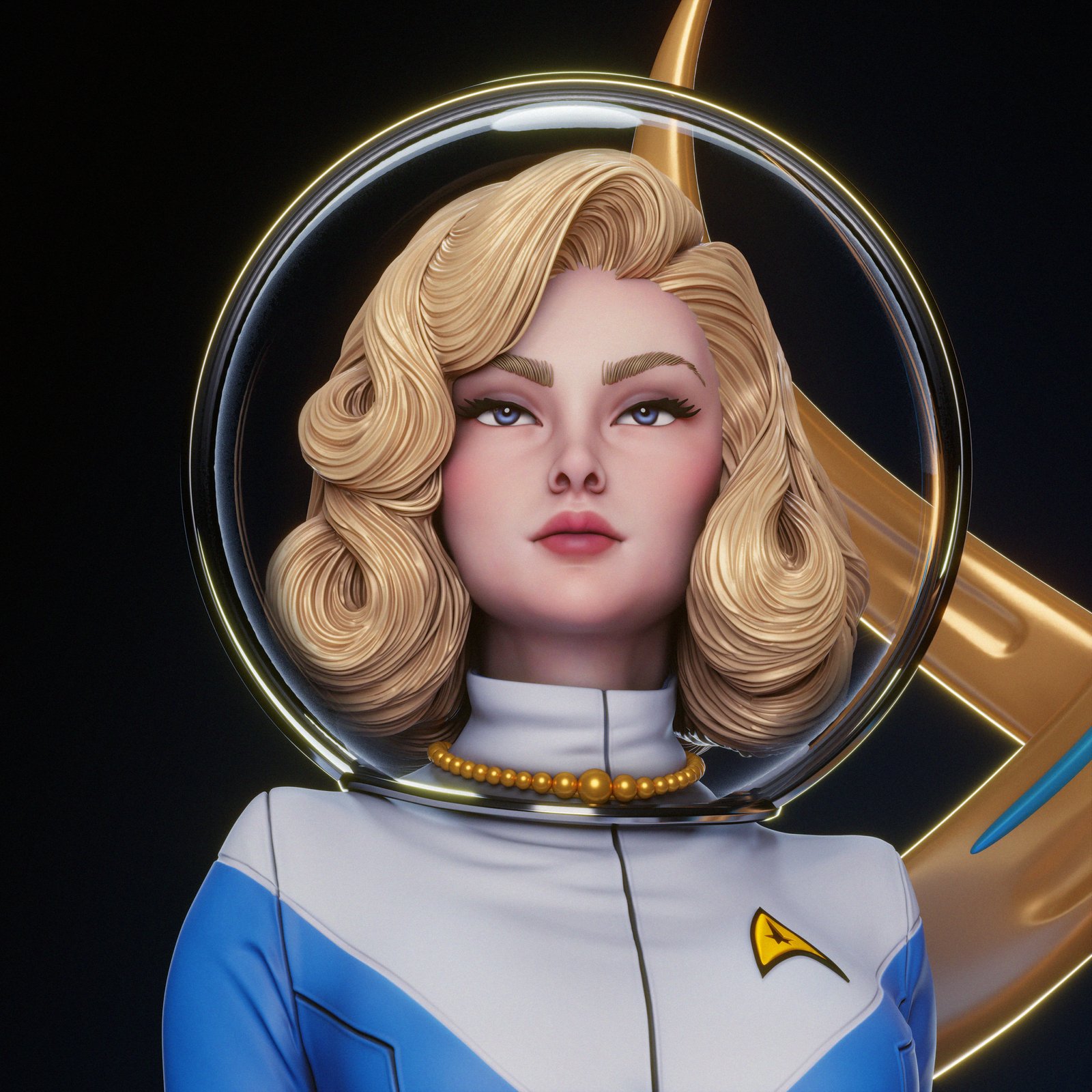 Starfleet Officer Star Trek 1:4 figurine