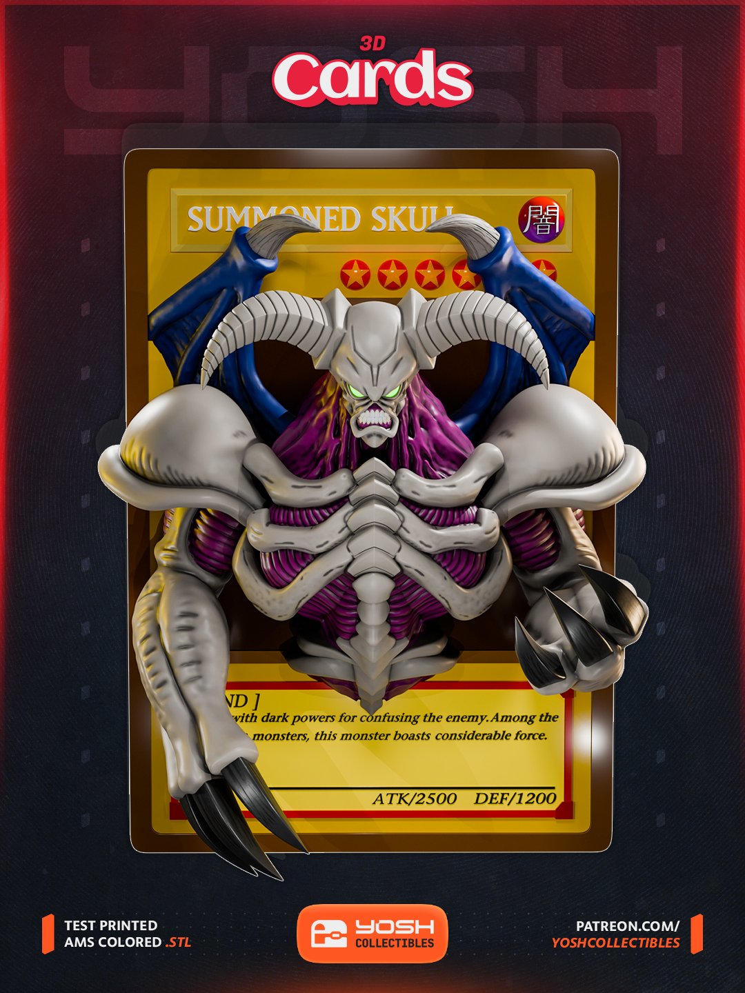 Summoned Skull Yugioh Yu-Gi-Oh! 1:4 3d poster