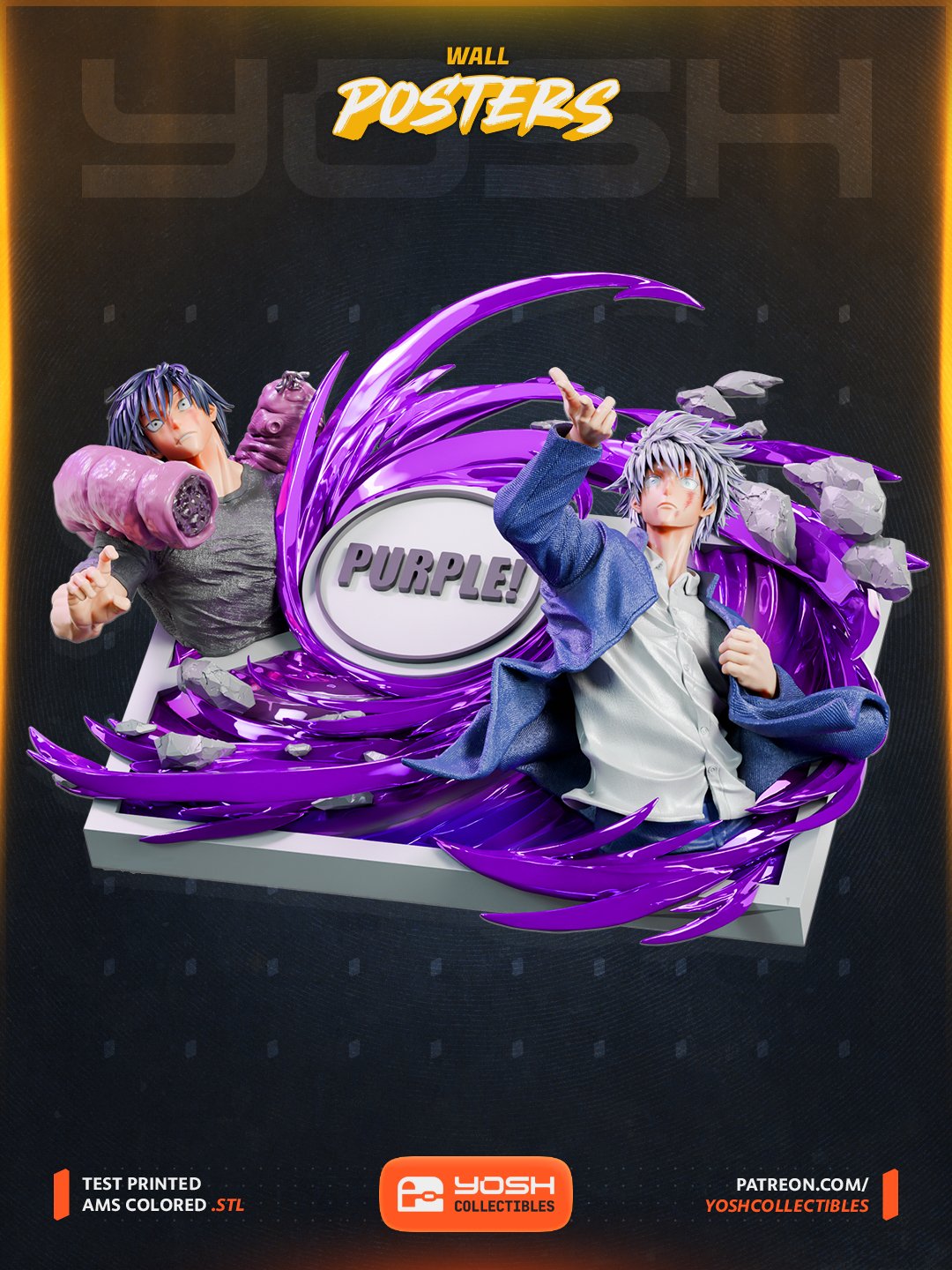 Gojo - Toji JJK Jujutsu Kaisen 1:4 3d poster