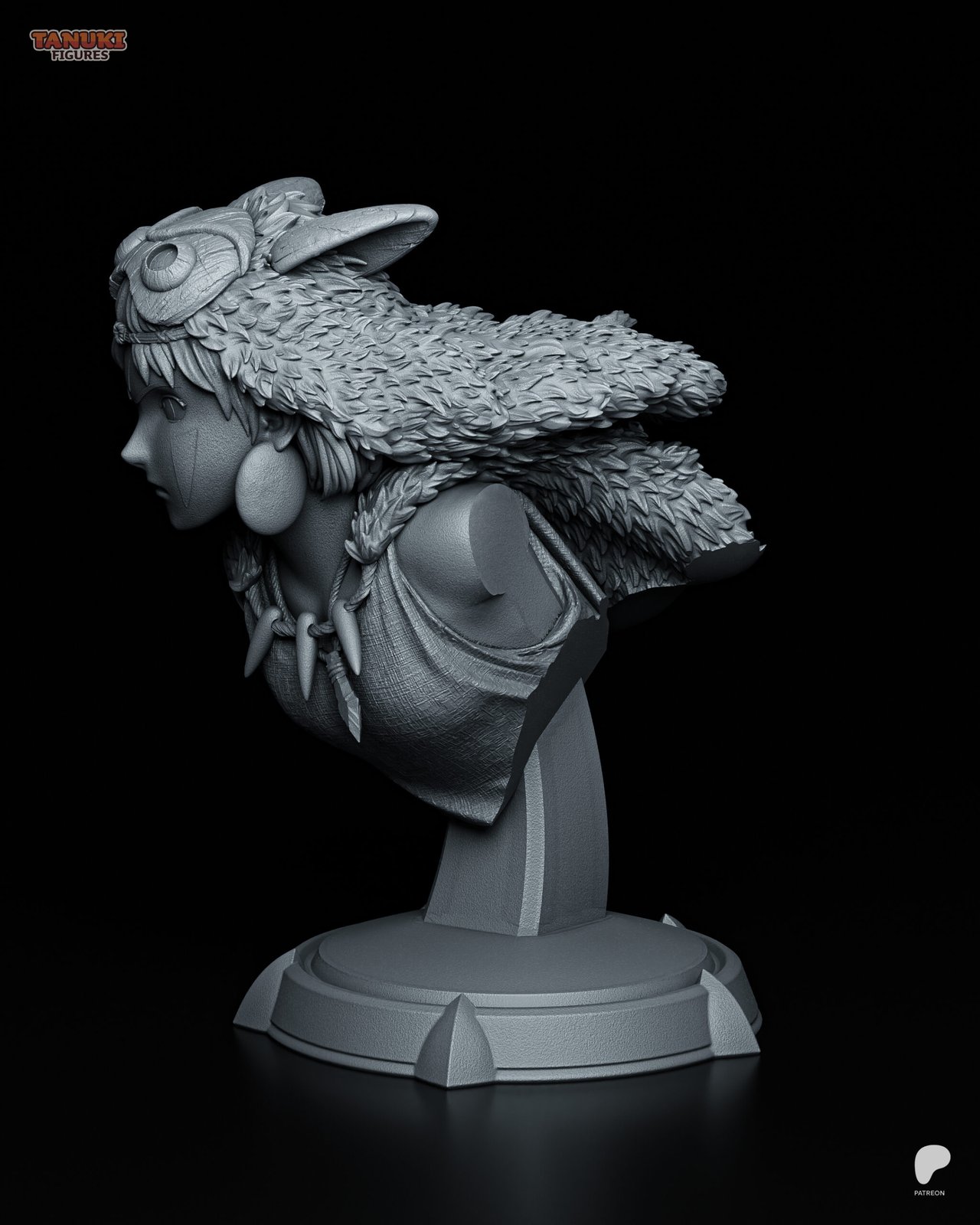 Mononoke Princess Bust Princess Mononoke 1:4 busts