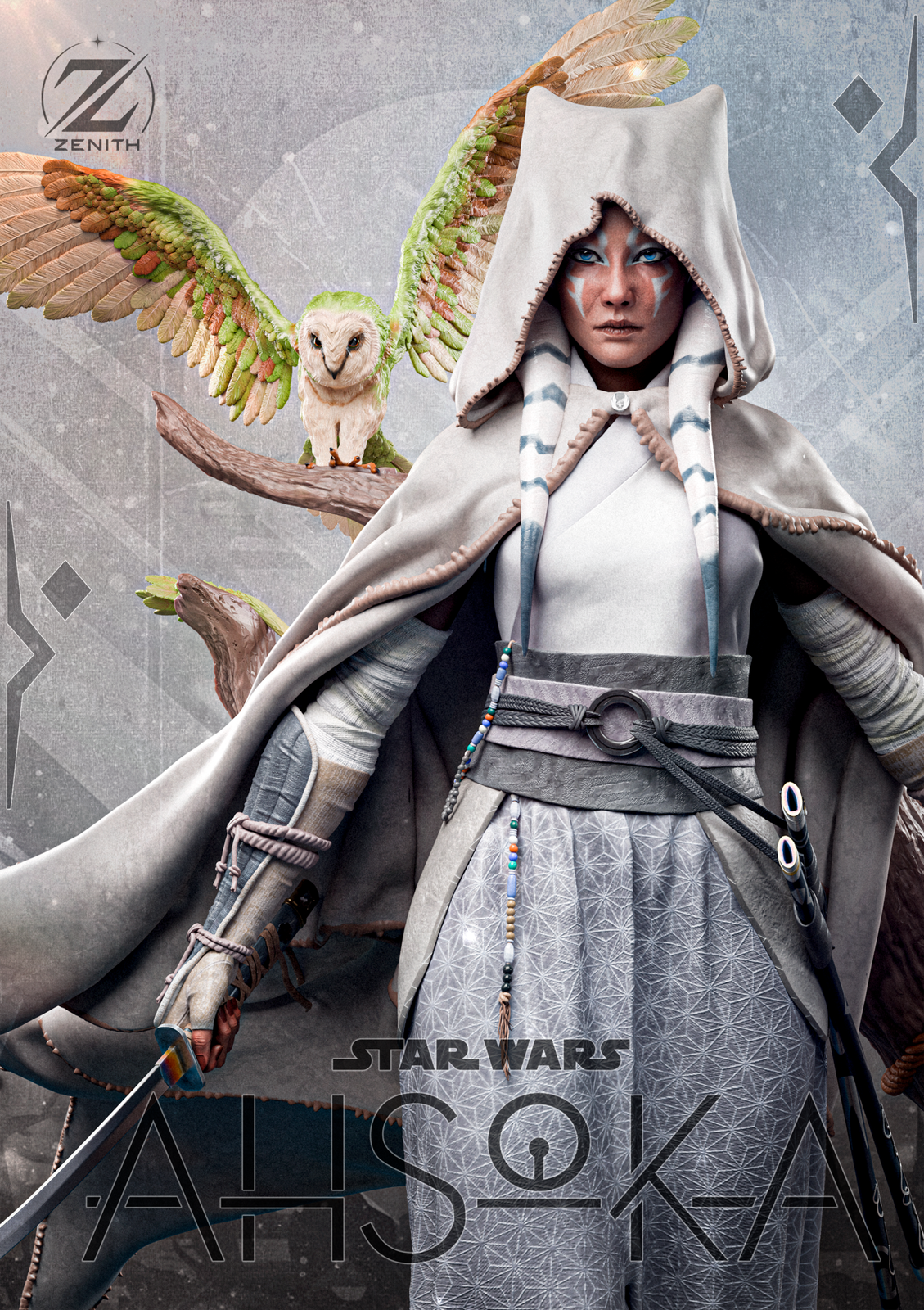 Samurai Ahsoka Star Wars 1:4 figurine