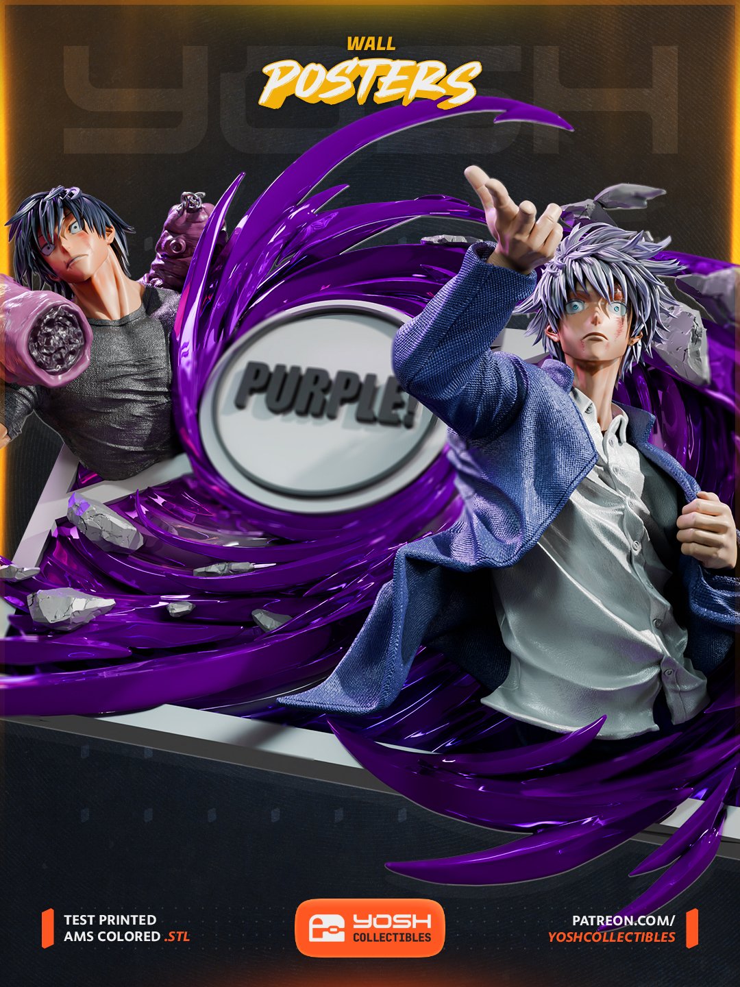 Gojo - Toji JJK Jujutsu Kaisen 1:4 3d poster