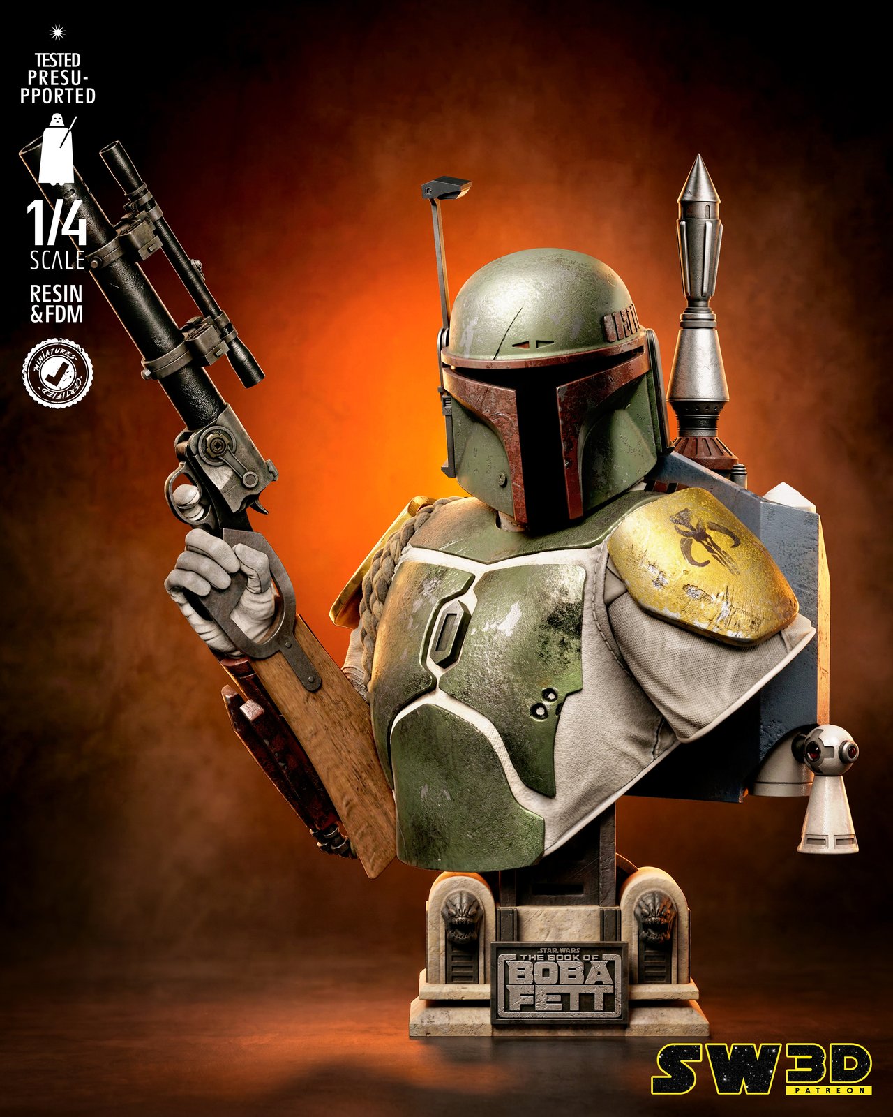 Boba Fett Star Wars 1:4 bust