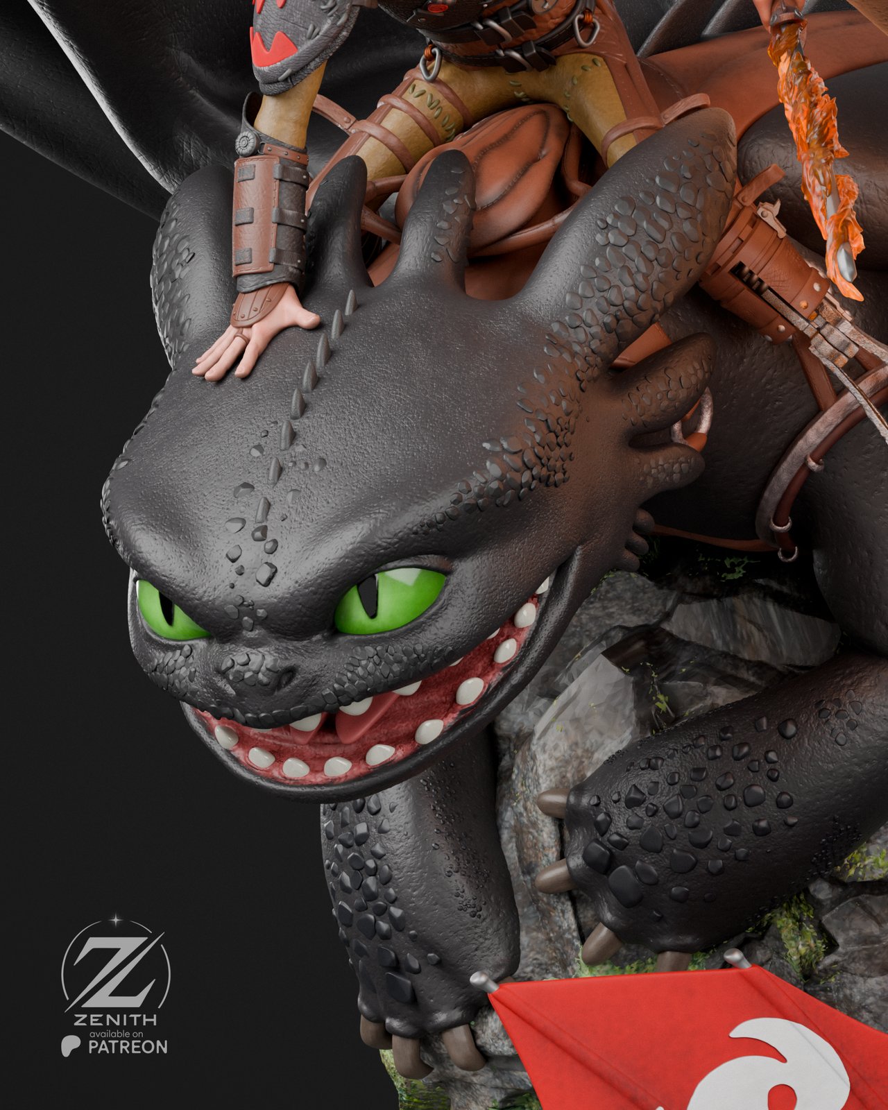 Hiccup and Toothless How to Train Your Dragon 1:4 figurine