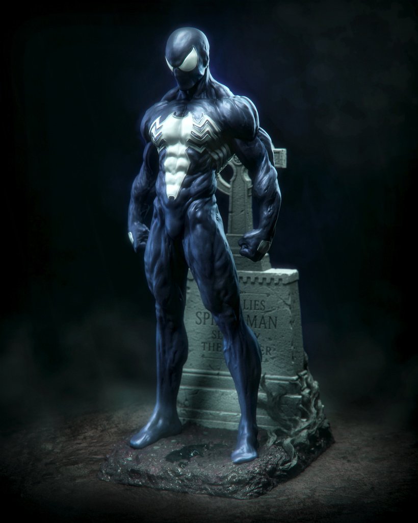 Symbiote Spiderman Spider-Man 1:4 figurine