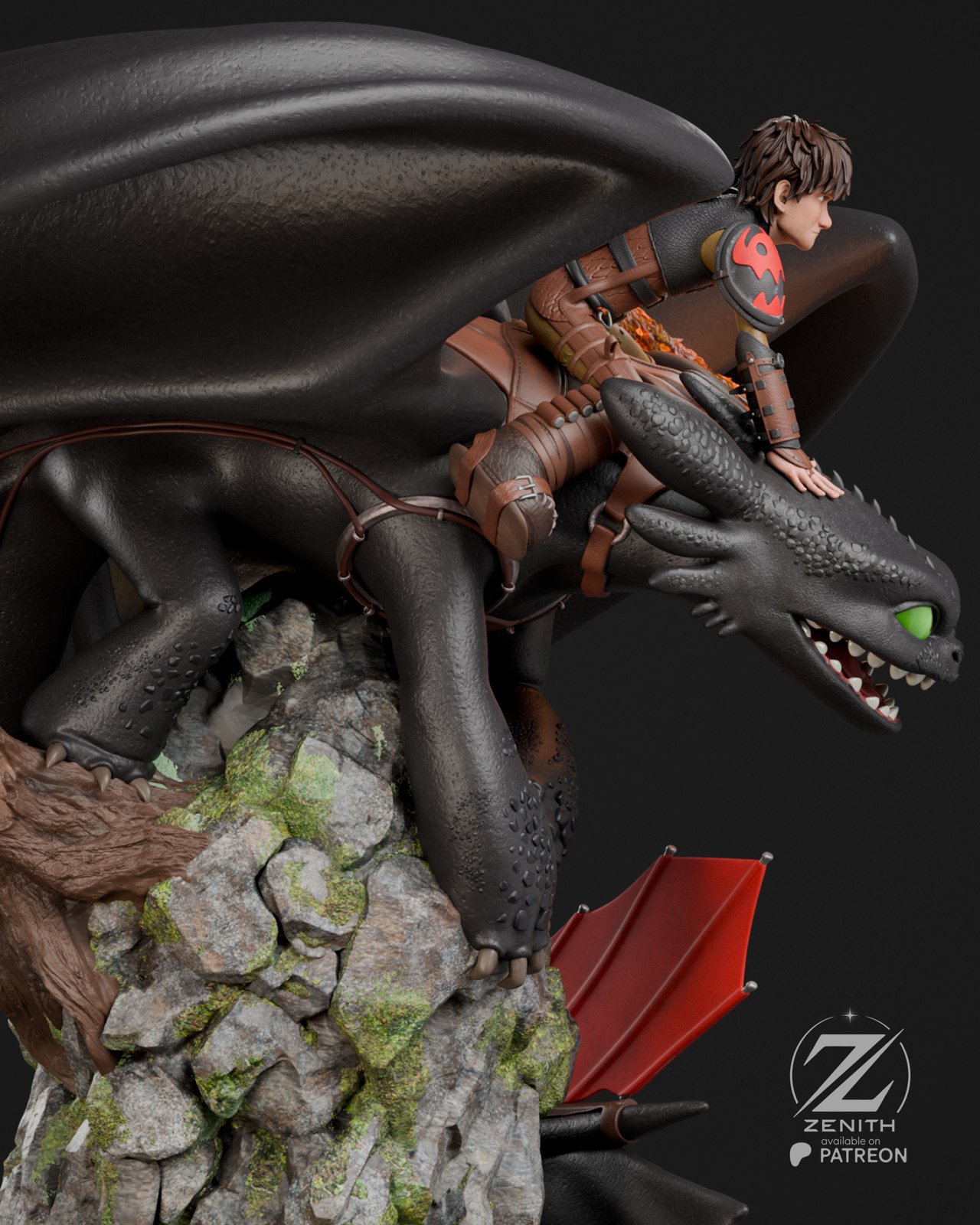 Hiccup and Toothless How to Train Your Dragon 1:4 figurine