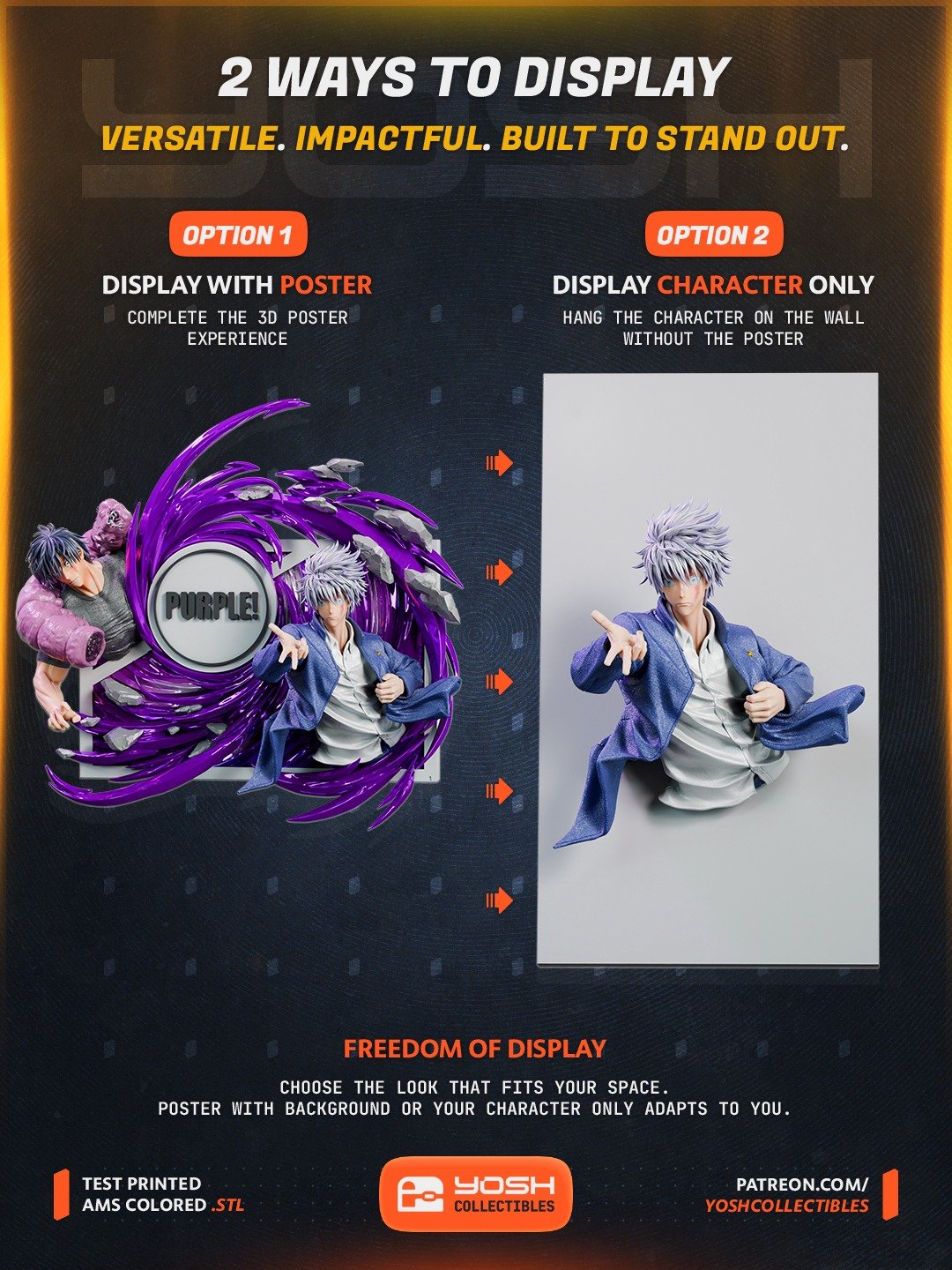 Gojo - Toji JJK Jujutsu Kaisen 1:4 3d poster