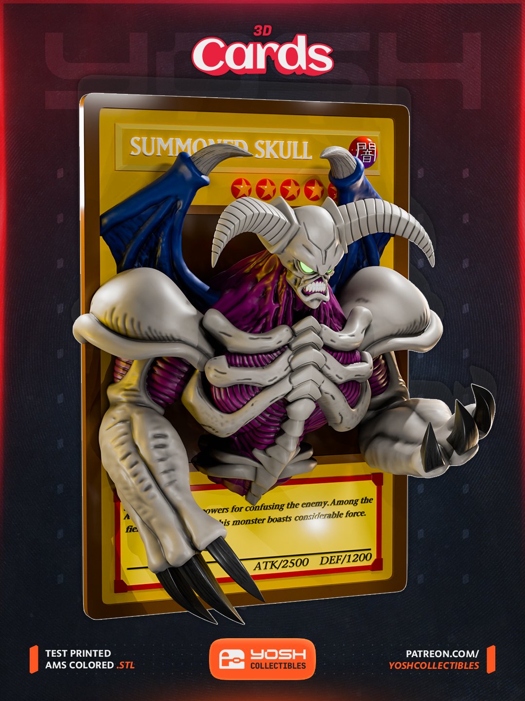 Summoned Skull Yugioh Yu-Gi-Oh! 1:4 3d poster
