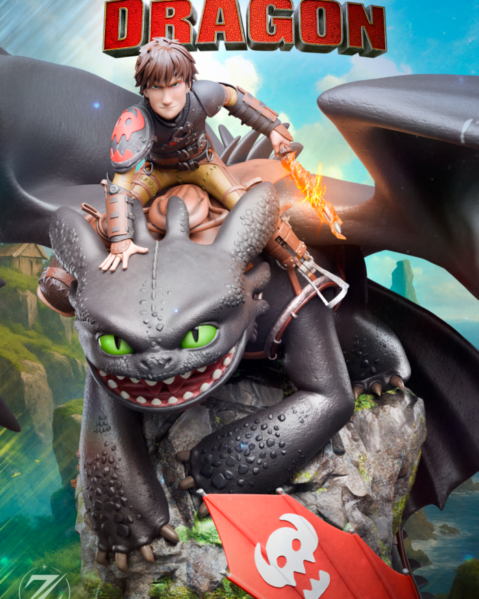 Hiccup and Toothless How to Train Your Dragon 1:4 figurine