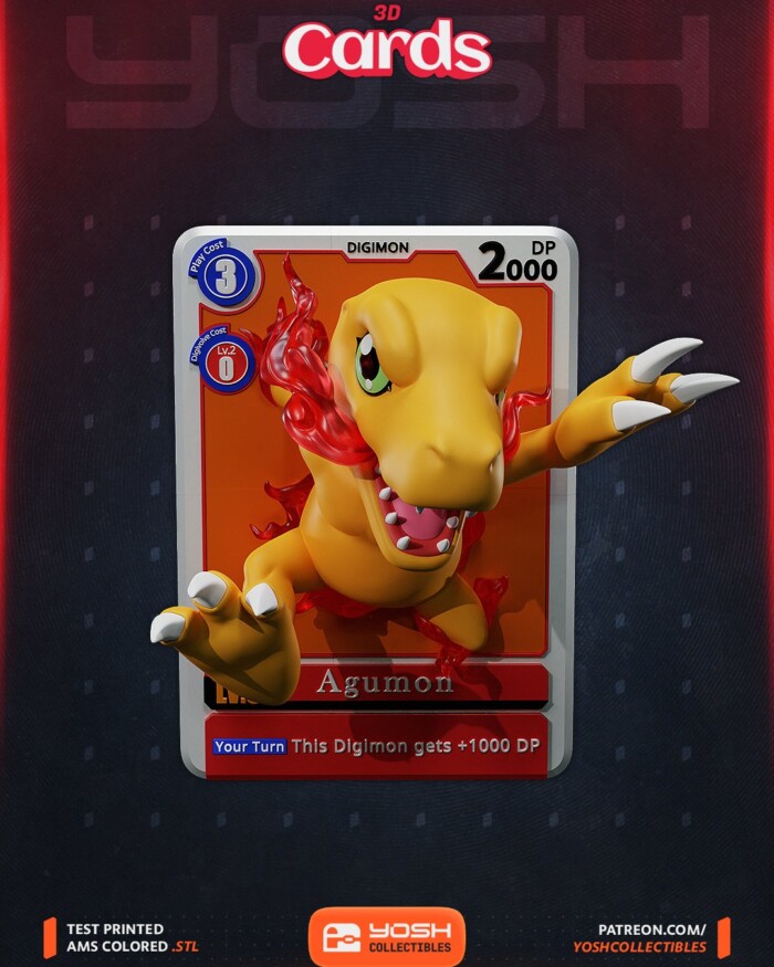 Agumon Digimon 1:4 3d poster