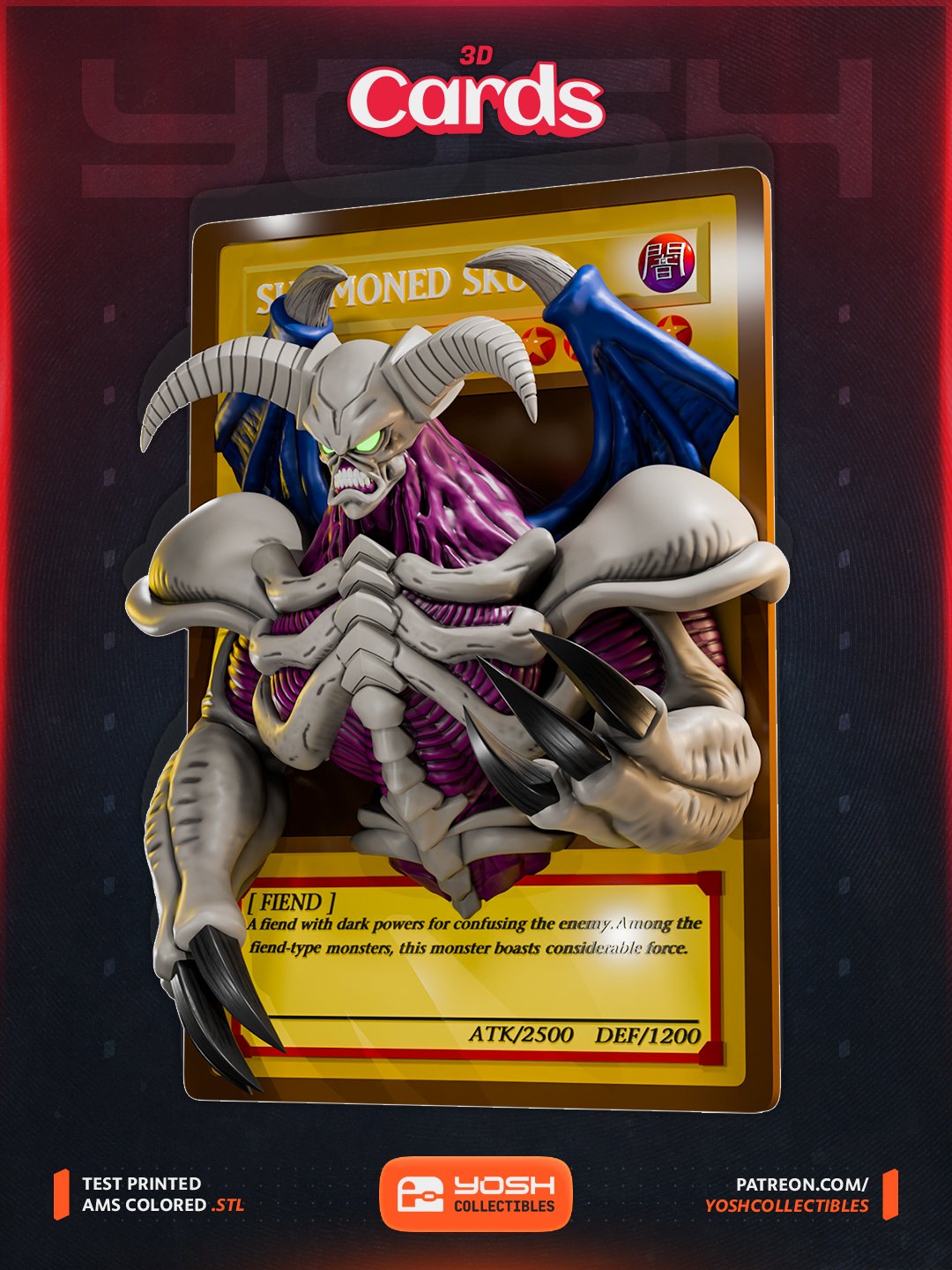 Summoned Skull Yugioh Yu-Gi-Oh! 1:4 3d poster