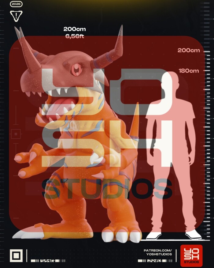 Greymon Digimon 1:1 life-size