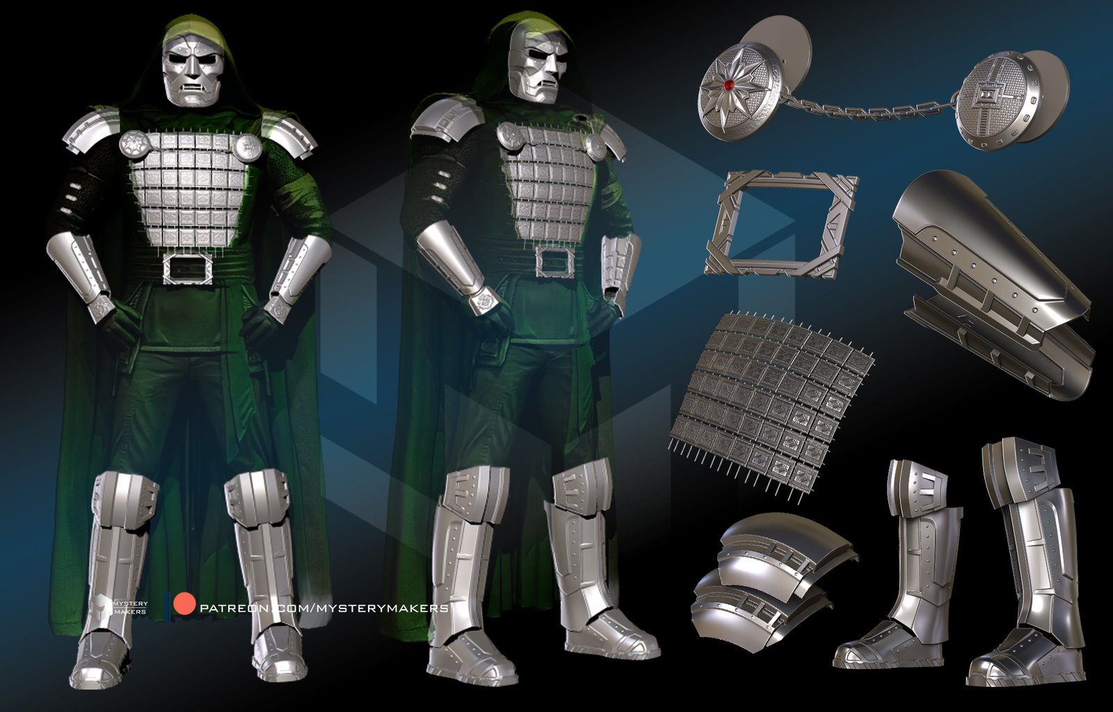 Dr Doom Doomsday Marvel Cinematic Universe 1:4 armor