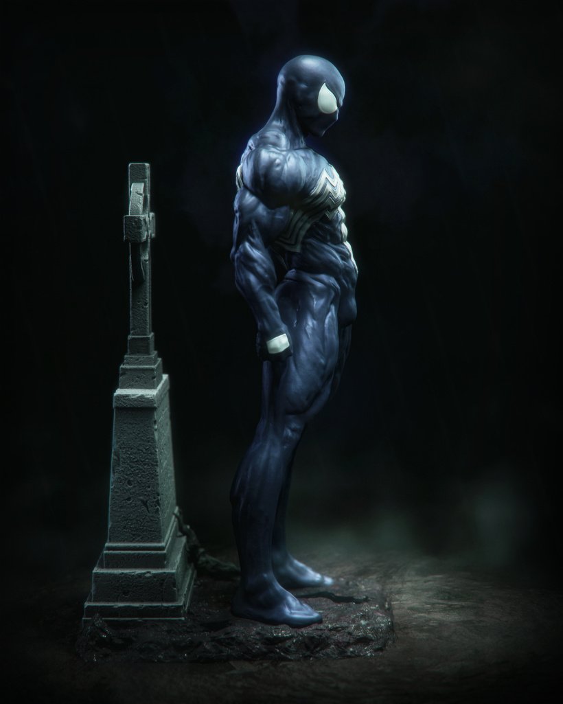 Symbiote Spiderman Spider-Man 1:4 figurine