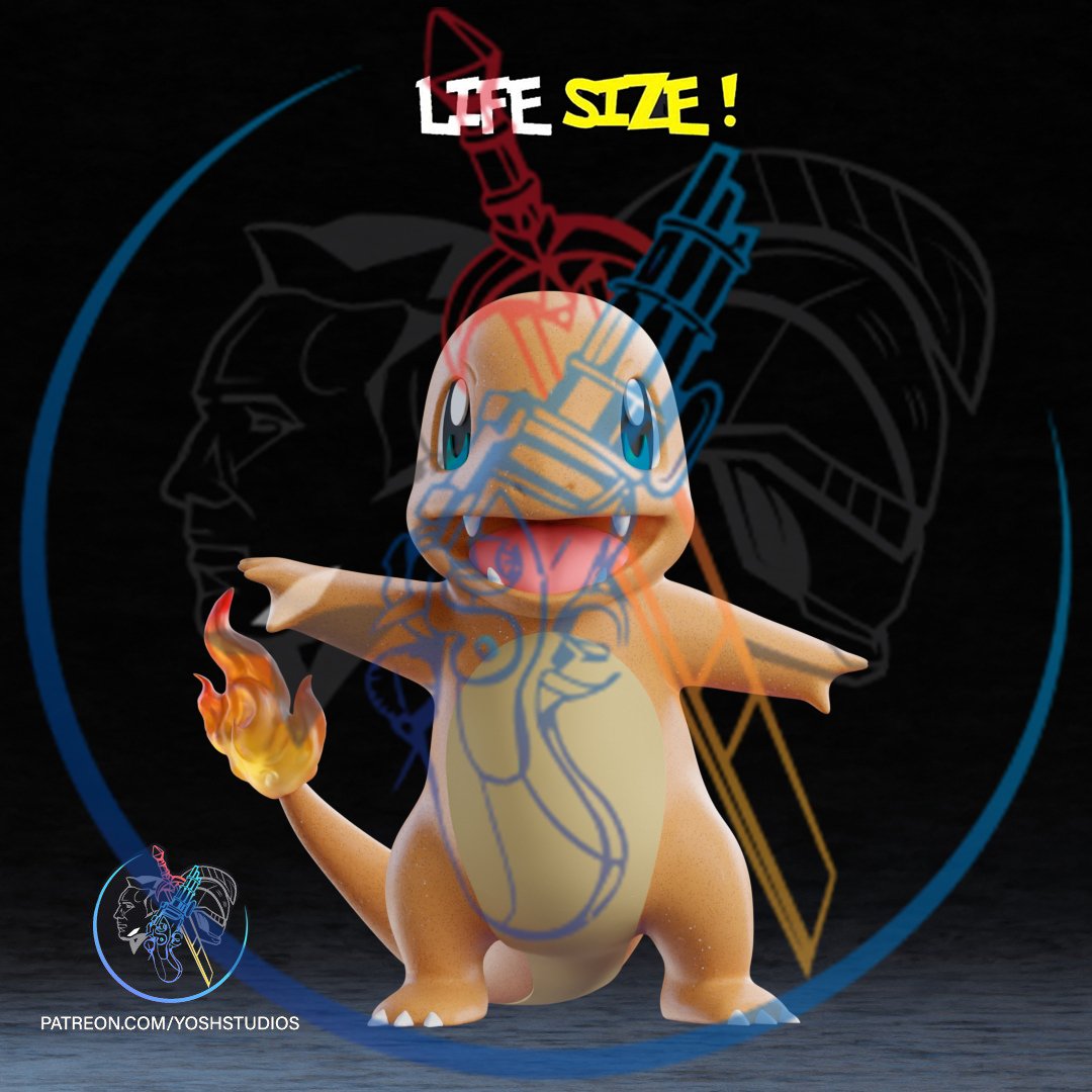 Charmander Pokémon 1:1 life-size