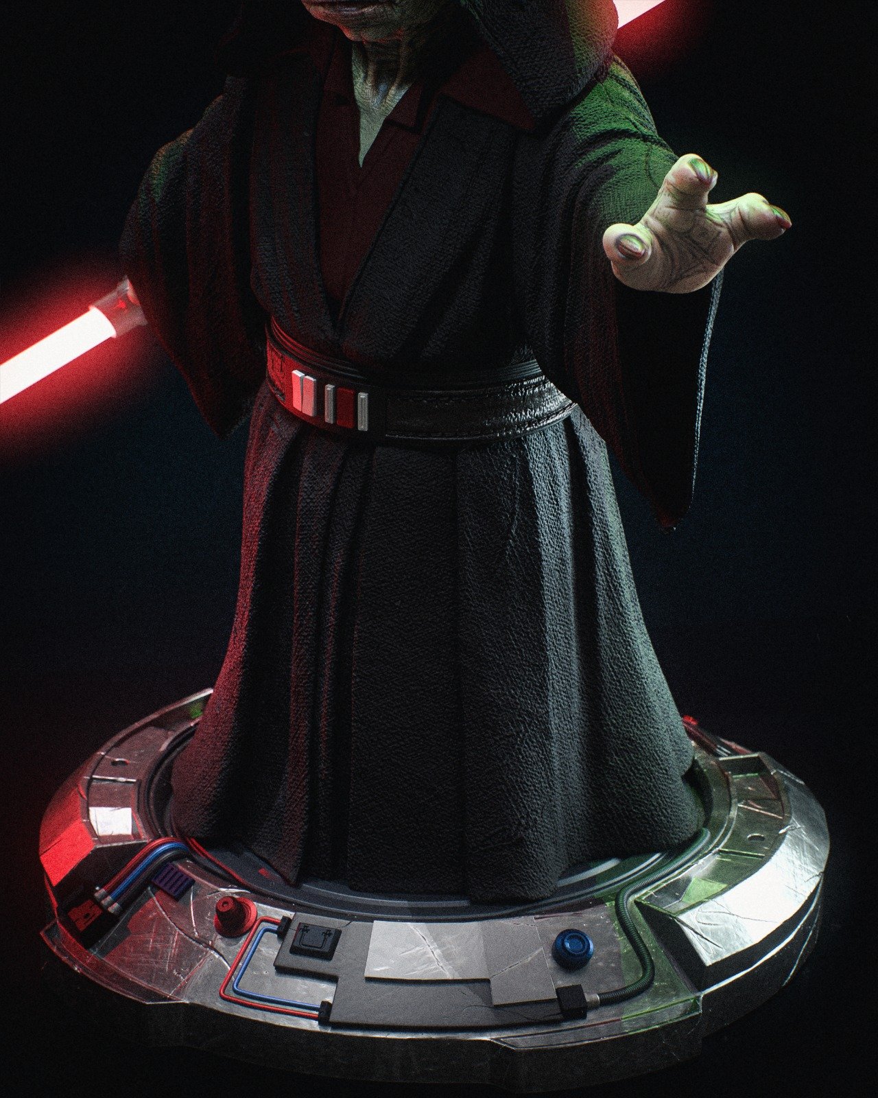 Darth Yoda Star Wars 1:4 figurine