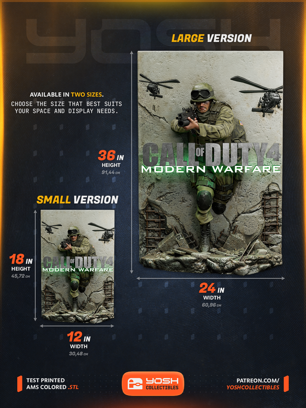 Call of Duty 4 Call of Duty 1:4 3d poster