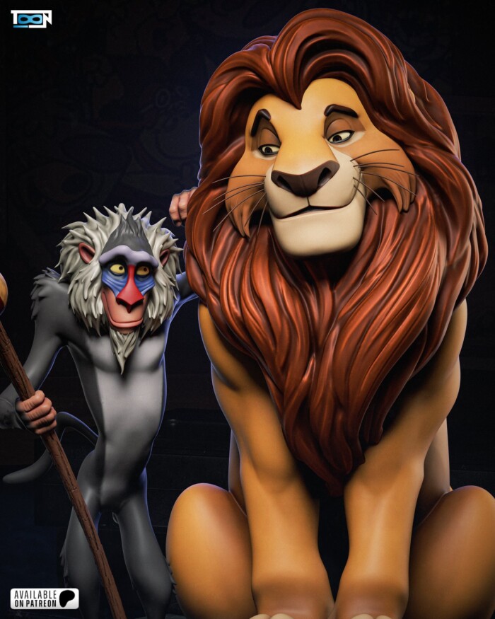 Mufasa and Rafiki The Lion King 1:4 figurine