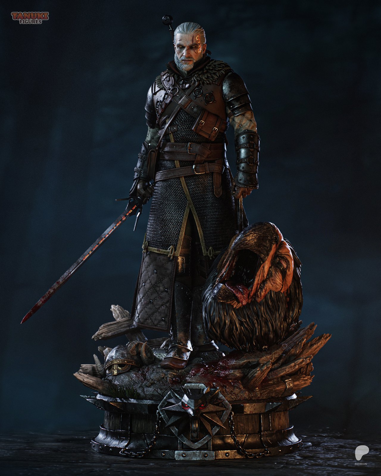 Geralt The Witcher 1:4 figurine