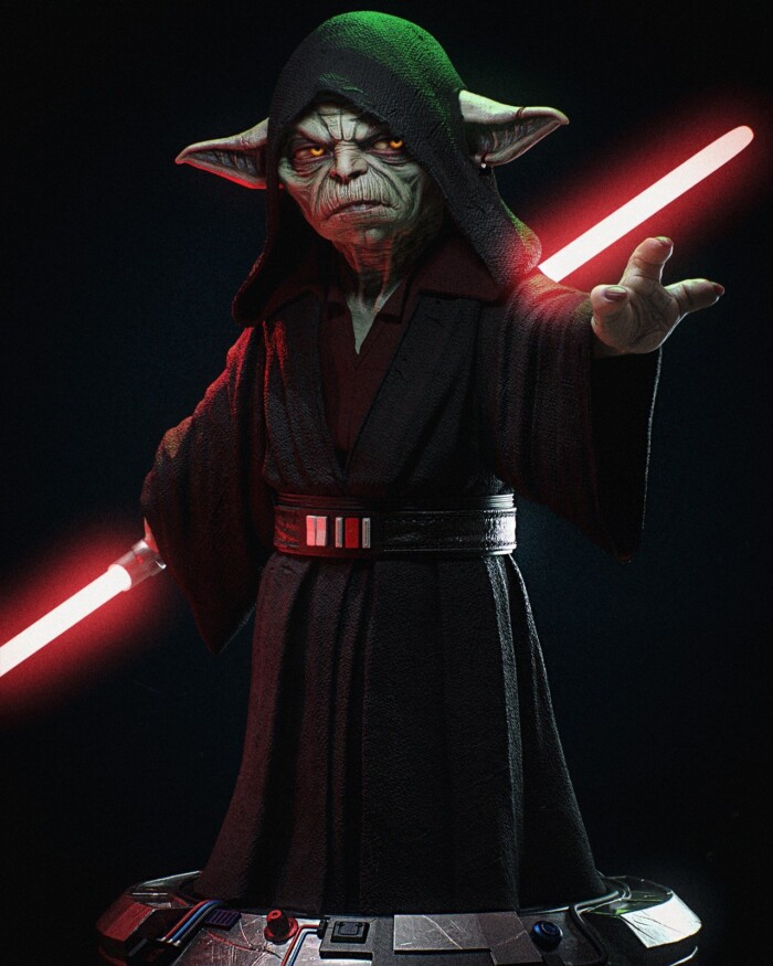 Darth Yoda Star Wars 1:4 figurine