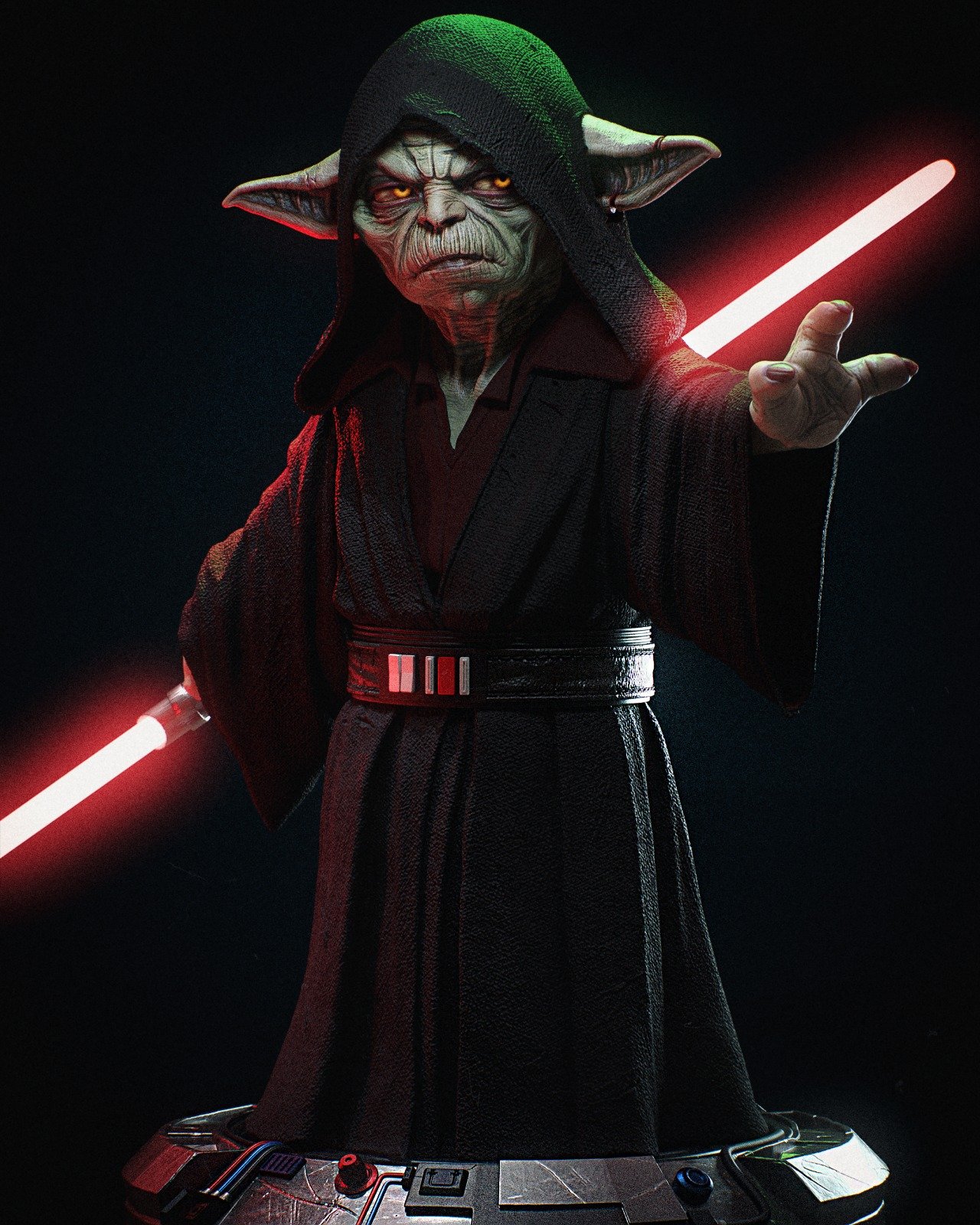 Darth Yoda Star Wars 1:4 figurine