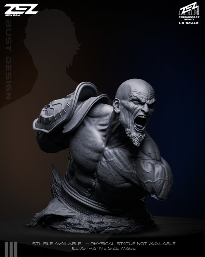 Kratos God of War 1:4 bust