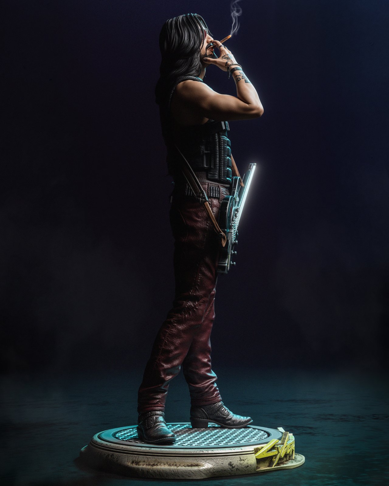 Jhonny Silverhand Cyberpunk 2077 1:4 figurine