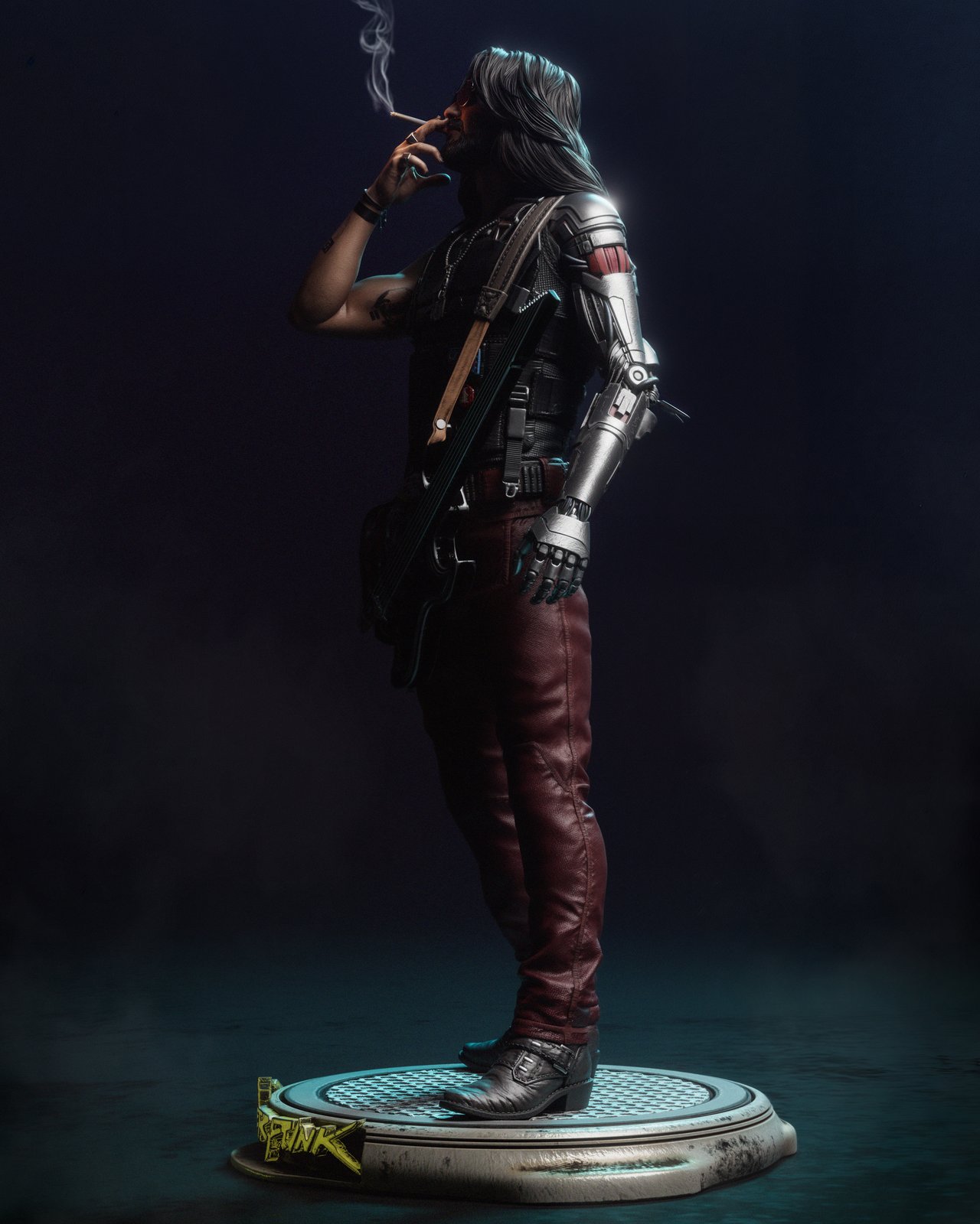 Jhonny Silverhand Cyberpunk 2077 1:4 figurine