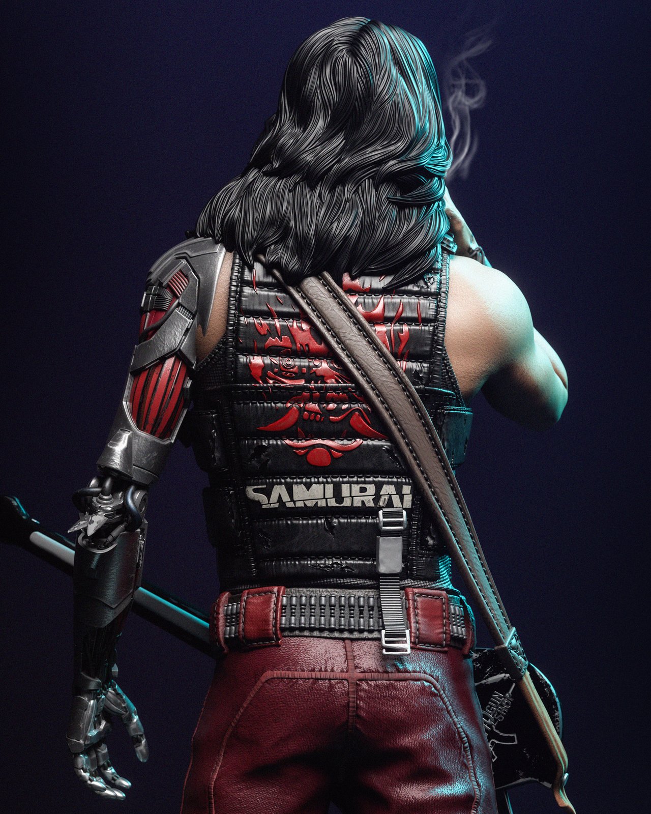 Jhonny Silverhand Cyberpunk 2077 1:4 figurine