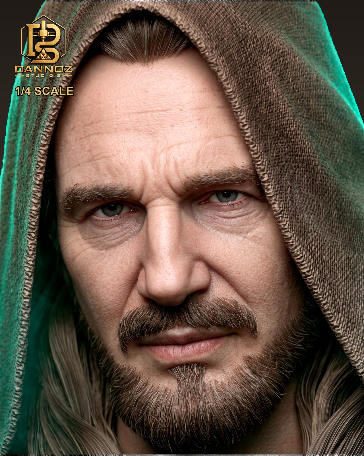 Qui Gon Star Wars 1:4 bust