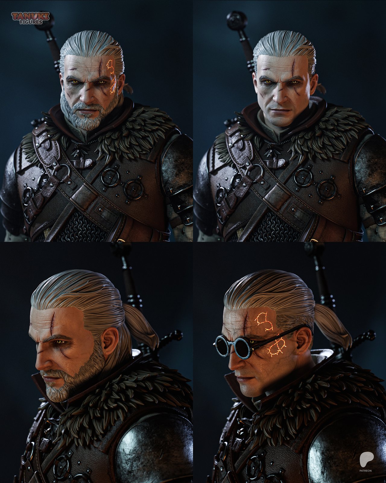 Geralt The Witcher 1:4 figurine