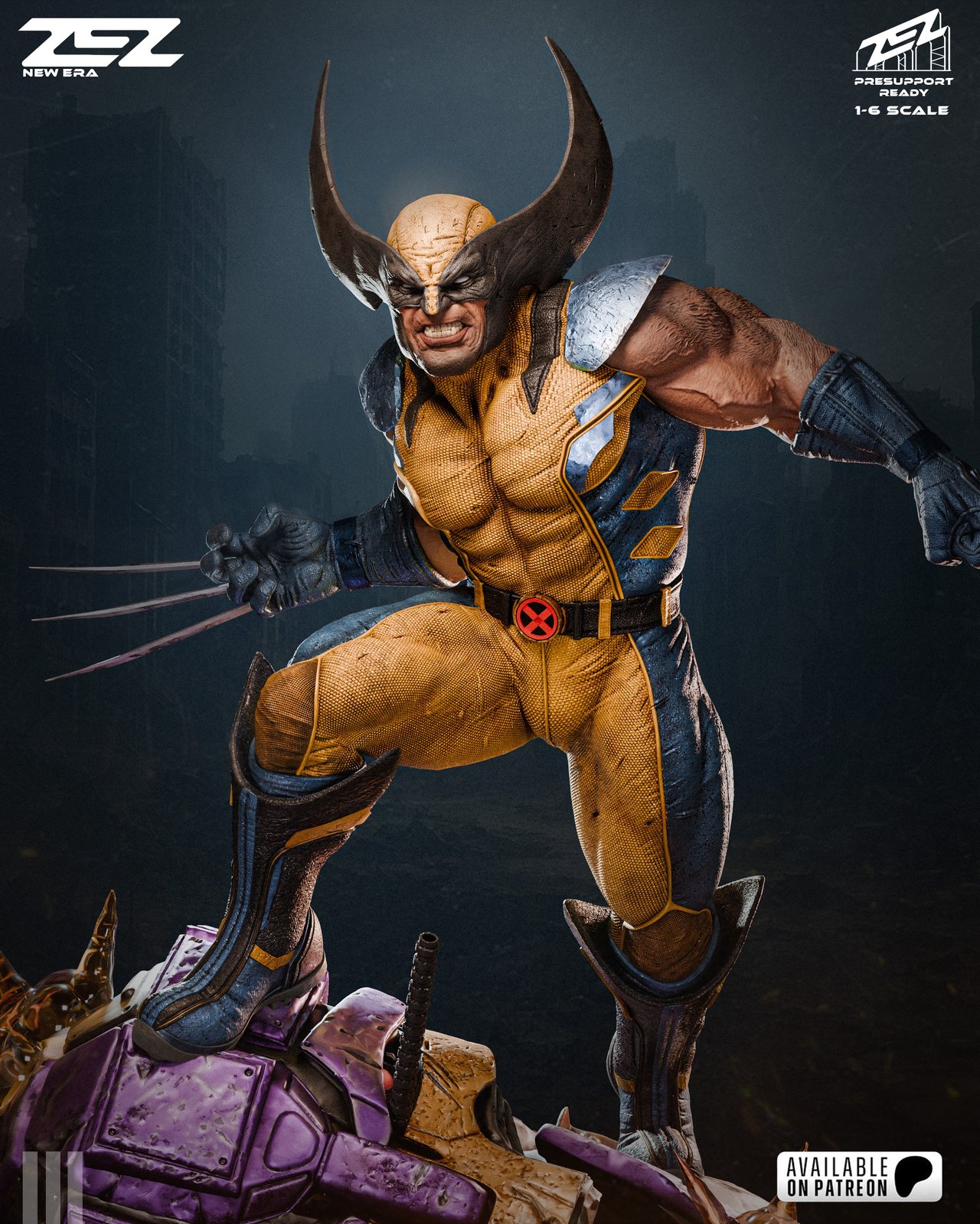 Wolverine Vs Galactus Inspired Marvel 1:4 figurine