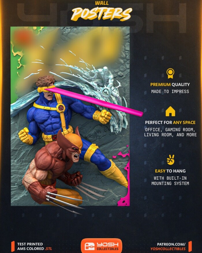 X Men Comics X-Men 1:4 3d poster