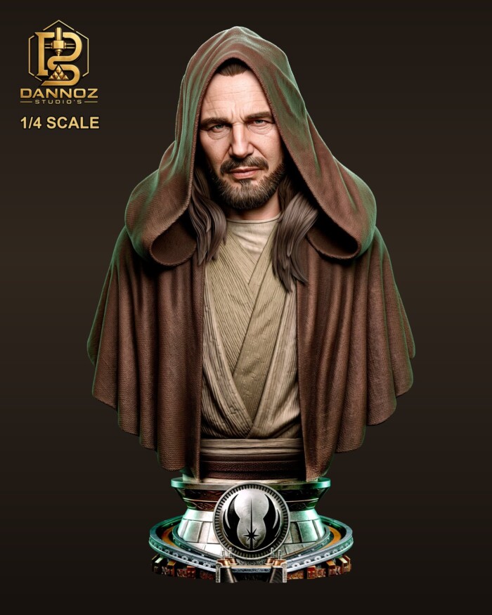 Qui Gon Star Wars 1:4 bust