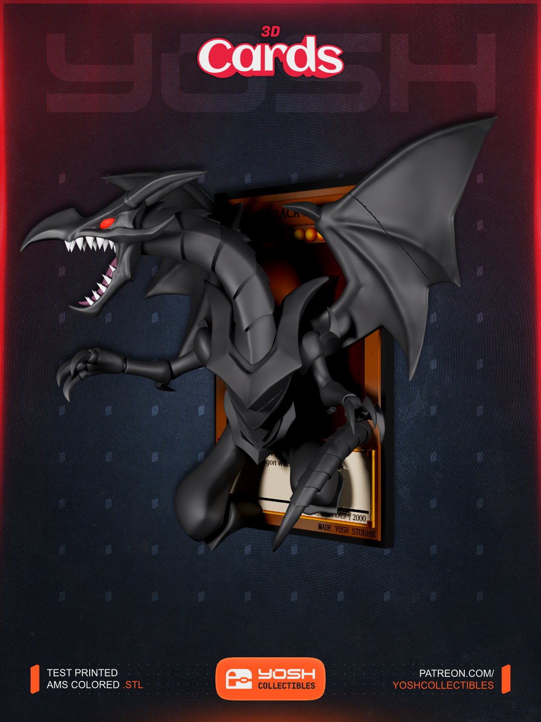 Red Eyes Black Dragon Yu-Gi-Oh! 1:4 3d poster