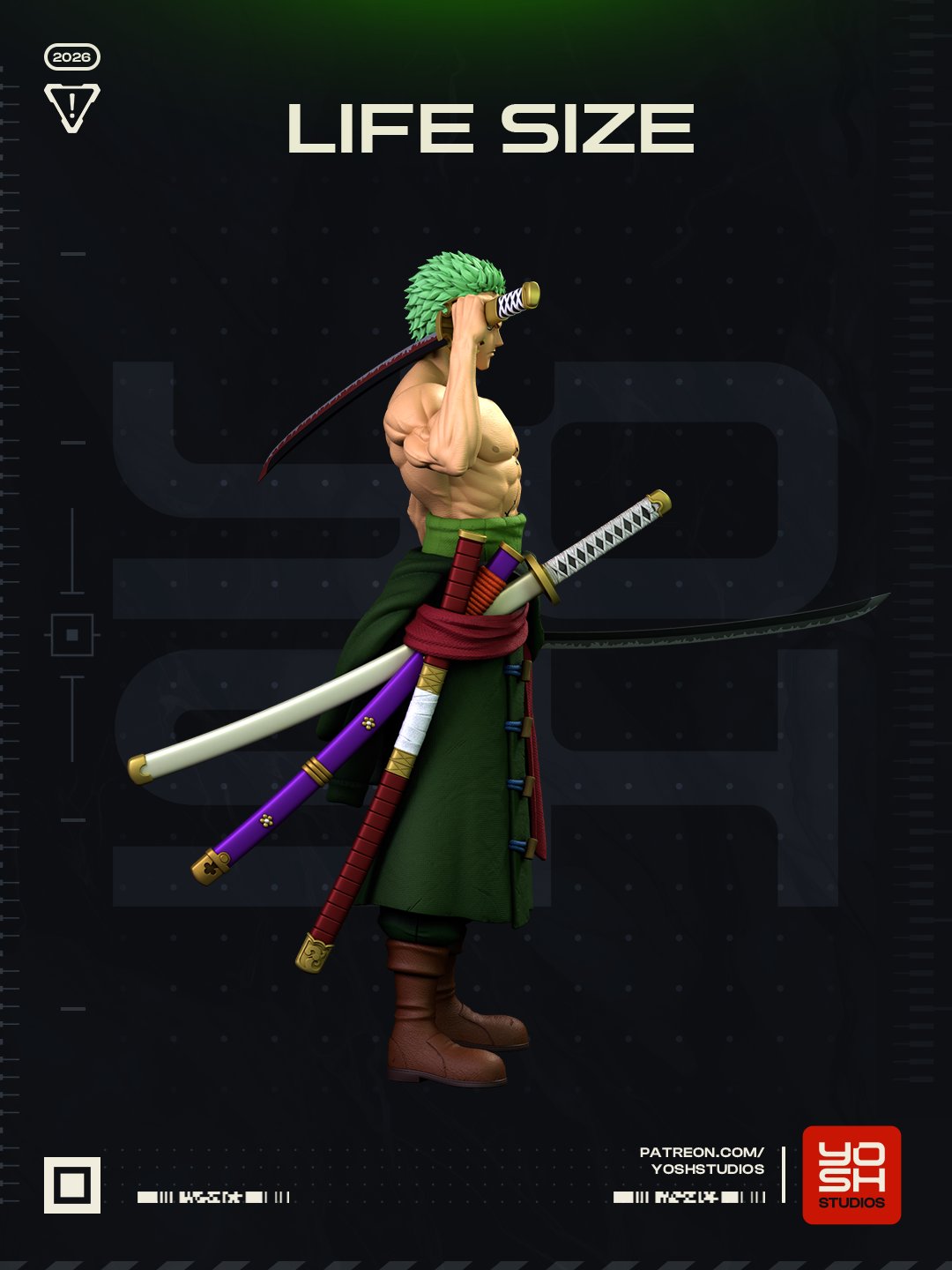 Zoro One Piece 1:4 life-size